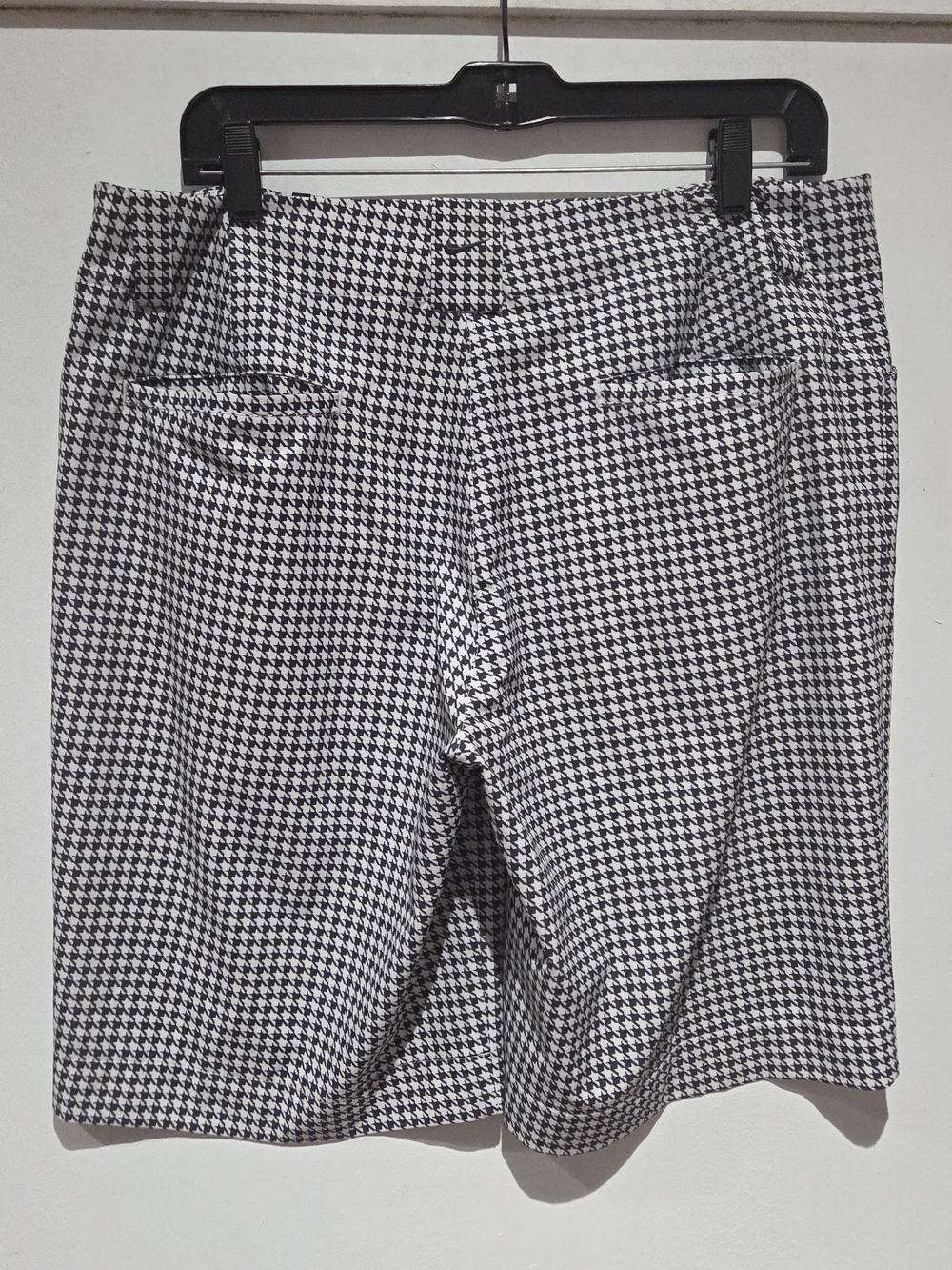 Nike Black and White Houndstooth Women's Bermuda Shorts - Picture 5 of 6